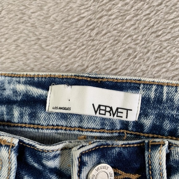 VERVET Jeans Womens 24 Light Acid Wash Mid Rise Skinny Stretch Distressed V2806 - Picture 10 of 14